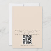 Elegante moderne Wasserfarbe-Strand-QR-Code-Hochze Einladung (Rückseite)