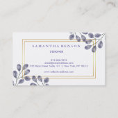 Elegante Moderne Wasserfarbe Visitenkarte (Rückseite)