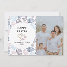 Elegante moderne Wasserfarbeier Frohe Ostern Foto