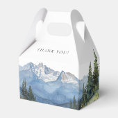 Elegante Moderne Wasserfarbenhochzeit Geschenkschachtel (Rückseite)