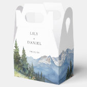 Elegante Moderne Wasserfarbenhochzeit Geschenkschachtel (Geöffnet)