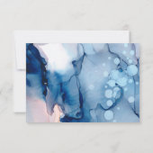 *~* Elegante Moderne Wasserfarbenhochzeit UAWG RSVP Karte (Rückseite)