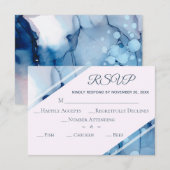 *~* Elegante Moderne Wasserfarbenhochzeit UAWG RSVP Karte (Vorne/Hinten)