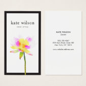 Elegante Moderne Watercolor Lotus Blume (Vorne & Hinten)