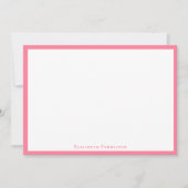 Elegante moderne Watermelon Border Flat Note Card Mitteilungskarte (Vorderseite)