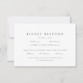 Elegante moderne Website Wedding RSVP Karte (Vorderseite)