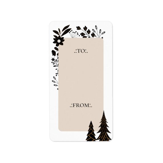 Elegante Moderne Weihnachten Adressaufkleber (Vorne)