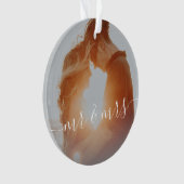 Elegante moderne Weihnachten als Herr. & Frau Foto Ornament (Vorderseite)