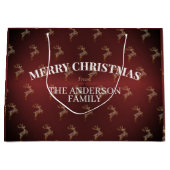 Elegante Moderne Weihnachten mit Roten und Goldmed Große Geschenktüte (Vorderseite)