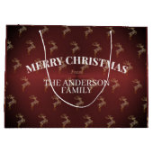 Elegante Moderne Weihnachten mit Roten und Goldmed Große Geschenktüte (Rückseite)