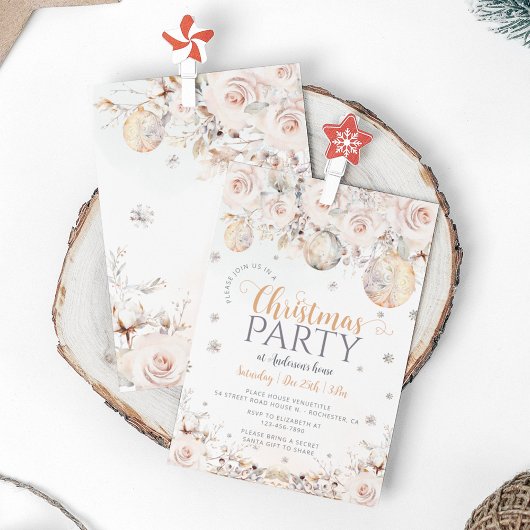 Elegante Moderne Weihnachts-Party Einladung