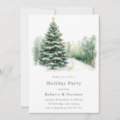 Elegante Moderne Weihnachtsfeier Einladung (Vorderseite)