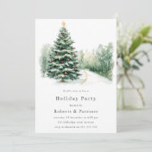 Elegante Moderne Weihnachtsfeier Einladung (Stehend Vorderseite)