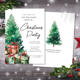 Elegante moderne Weihnachtsfeier Familien-Party Einladung