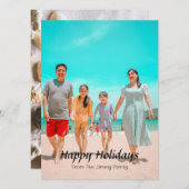 Elegante Moderne Weihnachtsfeiertage Skript-Foto Feiertagskarte (Vorne/Hinten)