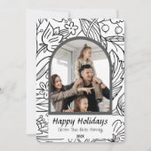 Elegante Moderne Weihnachtsfeiertage Skript-Foto Feiertagskarte (Vorderseite)