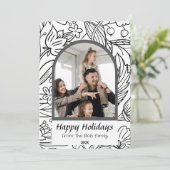 Elegante Moderne Weihnachtsfeiertage Skript-Foto Feiertagskarte (Stehend Vorderseite)