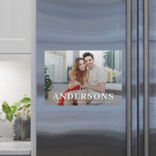 Elegante moderne Weihnachtskarte Xmas Magnetkarte