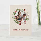 Elegante Moderne Weihnachtskreidecreme Feiertagskarte (Vorderseite)