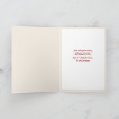 Elegante Moderne Weihnachtskreidecreme Feiertagskarte (Innenseite)