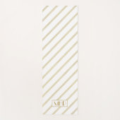 Elegante, moderne, weiß gepunktete Goldlinien Mit  Yogamatte (Vorderseite)