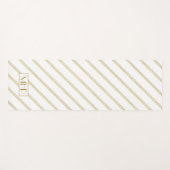 Elegante, moderne, weiß gepunktete Goldlinien Mit  Yogamatte (Vorderseite (Horizontal))