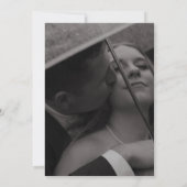 Elegante, moderne, weiße Hochzeit retten das Datum Save The Date (Rückseite)