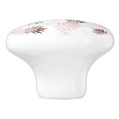 elegante moderne weiße MarmorRosengoldananas Keramikknauf (Seitenansicht)