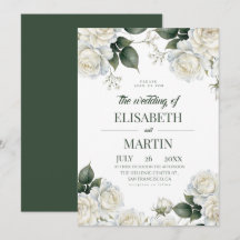 Elegante moderne weiße Rosen Hochzeit