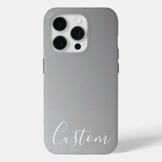 Elegante, moderne, weiße Schrift mit grauem Gradie Case-Mate iPhone Hülle (Rückseite)