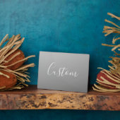 Elegante, moderne, weiße Schrift mit grauem Gradie Fotoplatte (Seite)