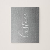 Elegante, moderne, weiße Schrift mit grauem Gradie Puzzle (Vertikal)