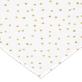 Elegante moderne Weißund Goldconfetti-Punkte Kurzer Tischläufer (Ecke)