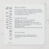 Elegante Moderne Weltraum Gray Wedding Programm (Vorderseite)