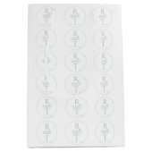 Elegante, moderne White Gray Monogram Wedding Mittlere Geschenktüte (Vorderseite)