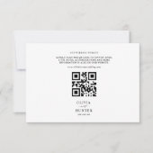 Elegante moderne White Wedding Enclosure Card Einladung (Vorderseite)
