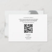 Elegante moderne White Wedding Enclosure Card Einladung (Vorne/Hinten)