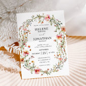 Elegante Moderne Wildblume Blumengarten Hochzeit Einladung
