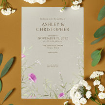 Elegante Moderne Wildblume Taupe Wedding