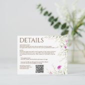 Elegante Moderne Wildblume White & Bronze Wedding Begleitkarte (Stehend Vorderseite)