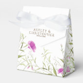 Elegante Moderne Wildblume White & Bronze Wedding Geschenkschachtel (Vorderseite)