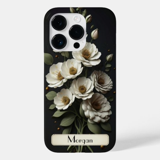 Elegante Moderne Wildblumen 3d-Blume Case-Mate iPhone Hülle (Rückseite)