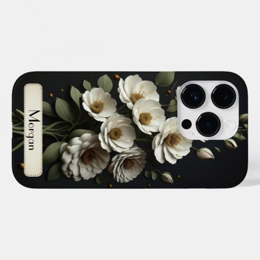 Elegante Moderne Wildblumen 3d-Blume Case-Mate iPhone Hülle (Rückseite (Horizontal))