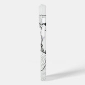 Elegante Moderne Wildblumen weiß und schwarz Case-Mate iPhone Hülle (Rückseite / Links)