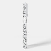 Elegante Moderne Wildblumen weiß und schwarz Case-Mate iPhone Hülle (Rückseite / Rechts)