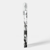 Elegante Moderne Wildblumen weiß und schwarz Case-Mate iPhone Hülle (Rückseite / Links)