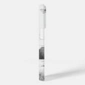 Elegante Moderne Wildblumen weiß und schwarz Case-Mate iPhone Hülle (Rückseite / Rechts)