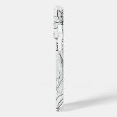 Elegante Moderne Wildblumen weiß und schwarz Case-Mate iPhone Hülle (Rückseite / Links)