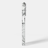 Elegante Moderne Wildblumen weiß und schwarz Case-Mate iPhone Hülle (Rückseite / Rechts)