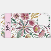 Elegante, moderne, wilde Blume in Aquarell Case-Mate iPhone Hülle (Rückseite (Horizontal))